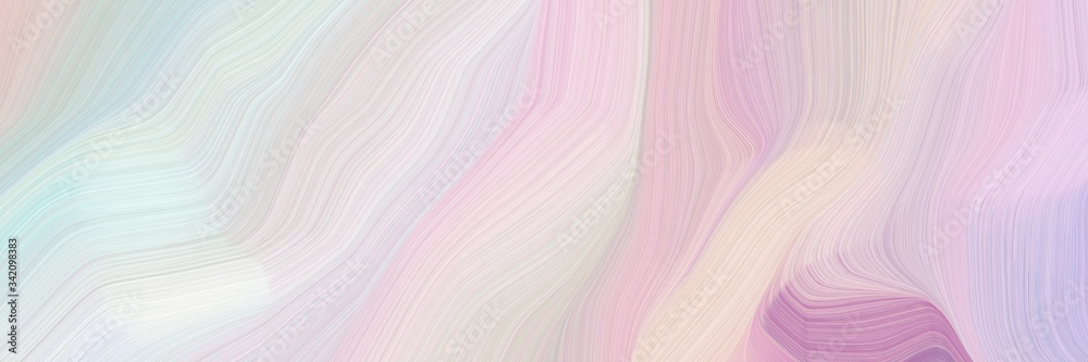 Poster smooth landscape orientation graphic with waves. modern soft swirl waves background design with ligh