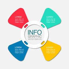 Vector iInfographic template for business, presentations, web design, 4 options.