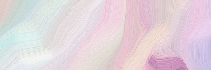 smooth landscape orientation graphic with waves. modern soft swirl waves background design with light gray, lavender and pastel purple color