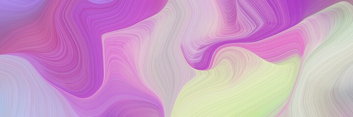 Fototapeta premium smooth creative elegant graphic with thistle, medium orchid and tea green color. elegant curvy swirl waves background design