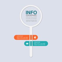 Fototapeta premium Vector iInfographic template for business, presentations, web design, 2 options.