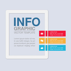 Vector iInfographic template for business, presentations, web design, 3 options.