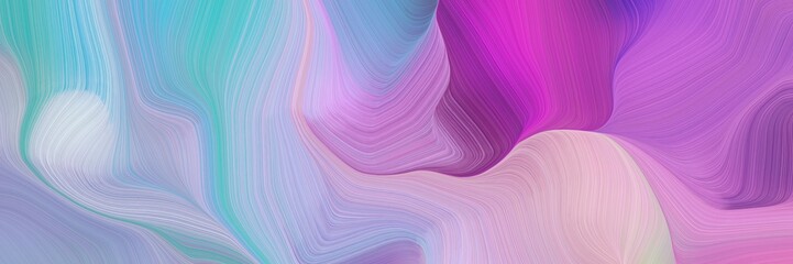 Obraz premium smooth background elegant graphic with light pastel purple, moderate violet and medium turquoise color. curvy background illustration
