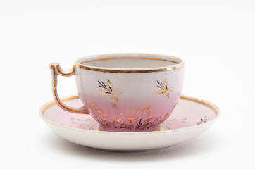 tea cup on a white background