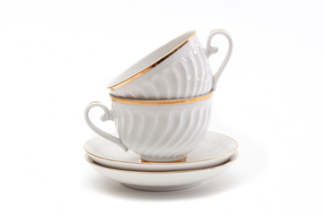 tea cup on a white background