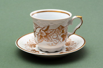 tea cup on a gray background
