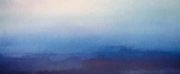 Deurstickers Abstract blue blur horizontal texture background. © Liliia