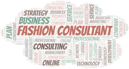 Fashion Consultant typography vector word cloud.