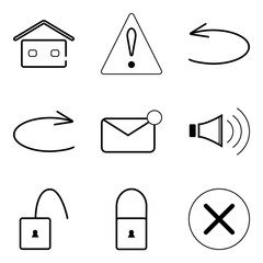  illustration of a set of web icons