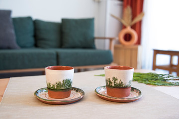 turkish coffee in ceramic cups