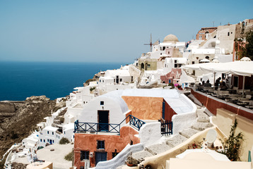 oia village in santorini island greece