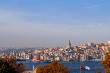 Istanbul city view through the Bosphorus