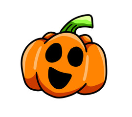 Stylized Creepy Halloween Pumpkin