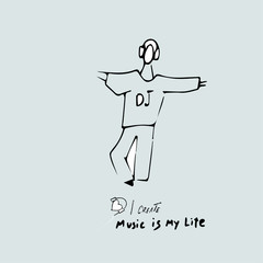 Music is my life. DJ concept.