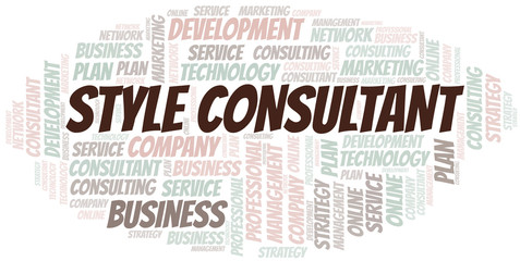 Fototapeta premium Style Consultant typography vector word cloud.