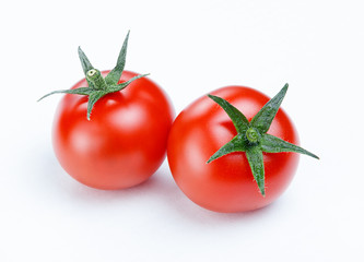 red tomatoes isolated on white bakground 2