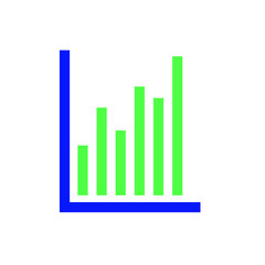 Stat icon isolated. Bar chart simple graphic designs. Pictograph graph icon.