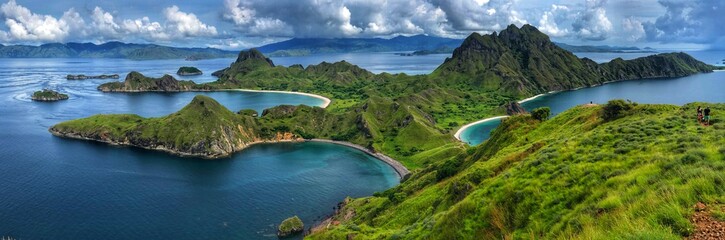 panorama of island in Indonesia - obrazy, fototapety, plakaty