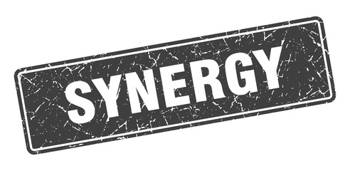 Fototapeta premium synergy stamp. synergy vintage black label. Sign