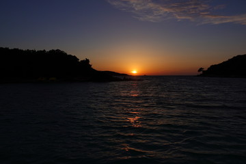 Charming sunset by the sea