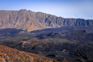 Cha das Caldeiras view from Pico do Fogo in Cape Verde