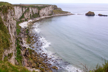 Calm sea on the coastline in Ireland, in summer