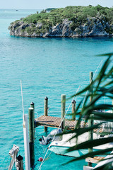 the dock at Staniel Cay Yacht Club, Exuma, the Bahamas during daytime
