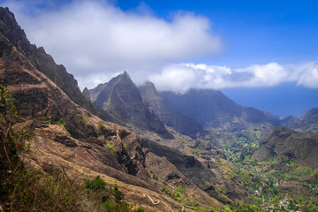 Fototapeta premium Paul Valley landscape in Santo Antao island, Cape Verde