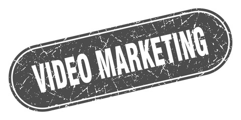 video marketing sign. video marketing grunge black stamp. Label