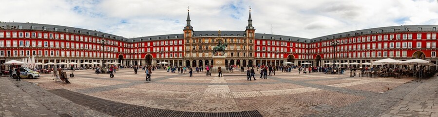 Plaza Mayor, the central square in Madrid, Spain