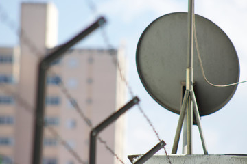 Antena on the top of a house in Brazil