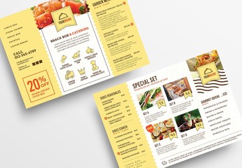 Catering Service Menu Flyer Layout
