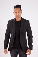 Handsome man in a dark suit