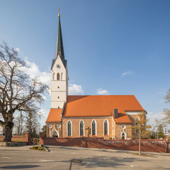 Kirche, Pfarrkirche, St. Stephan, Massing, Landkreis Rottal-Inn, Niederbayern, Bayern, Deutschland, Außenaufnahme