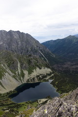Tatras Poland. Mountain landscape with lake and mountains