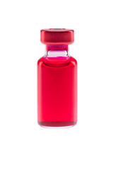 Colofull vaccine and medicine on white background