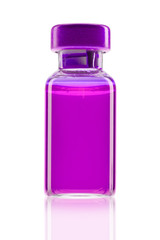 Colofull vaccine and medicine on white background