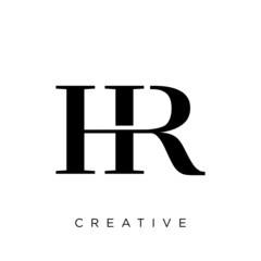 hr logo design vector icon