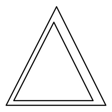 Delta greek symbol capital letter uppercase font icon outline black color vector illustration flat style image