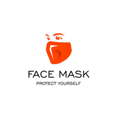 Mask a medical logo design. Awesome modern mask medical logo. A mask medical with logotype.