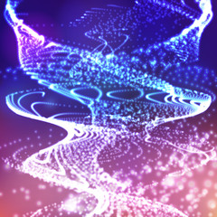 Abstract vector background. Futuristic style card. Elegant background for business presentations. Lines, point, planes in 3d space.