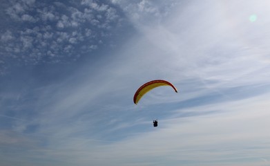 paraglider in the sky