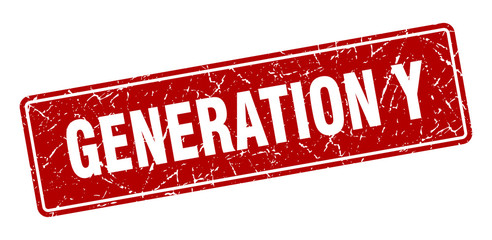 generation y stamp. generation y vintage red label. Sign