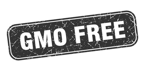 gmo free stamp. gmo free square grungy black sign - obrazy, fototapety, plakaty