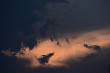 Sunset, sunrise with clouds, light rays and other dramatic effect.