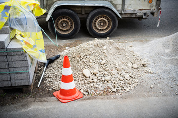 Baustelle Straße