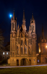Fototapeta na wymiar Church of St. Anne in Vilnius. Lithuania