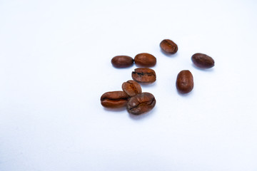 coffee beans on a white background
