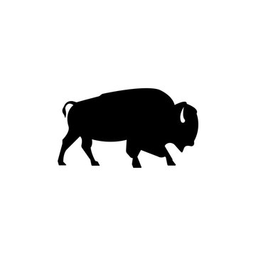 Bison sillhouette. Logo icon vector.