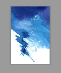 blue watercolor background brochure booklet blank